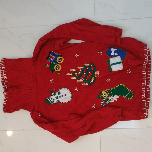 Vintage 80s Ugly Christmas Sweater - Picture 1 of 5